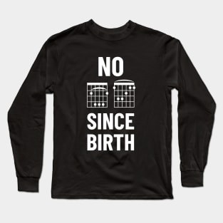 No BF Since Birth B and F Chords Tabs Dark Theme Long Sleeve T-Shirt